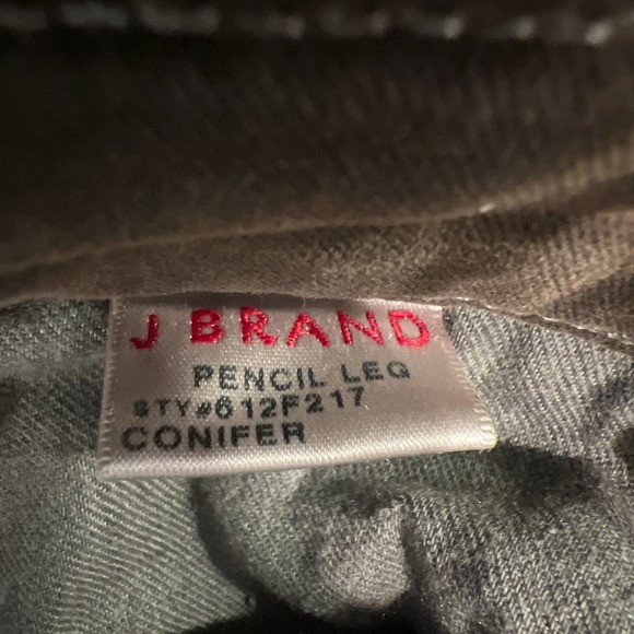 J Brand Women's Pencil Leg Conifer Mid‎ Rise Soft Corduroy Pants Size 30 Green - Picture 4 of 5